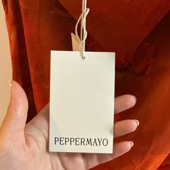 Peppermayo - Under the Pagoda Maxi Dress Amber - Strapless Orange Floral Dress - Picture 11 of 16